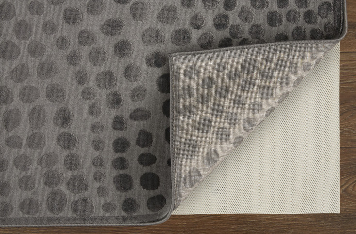 8' x 11' Gray Silver and Ivory Abstract Stain Resistant Area Rug