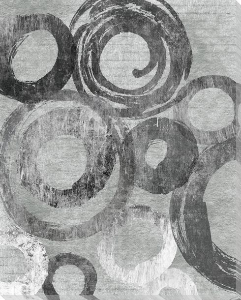 Abstract in Circles 3 Wrapped Canvas Giclee Print Wall Art