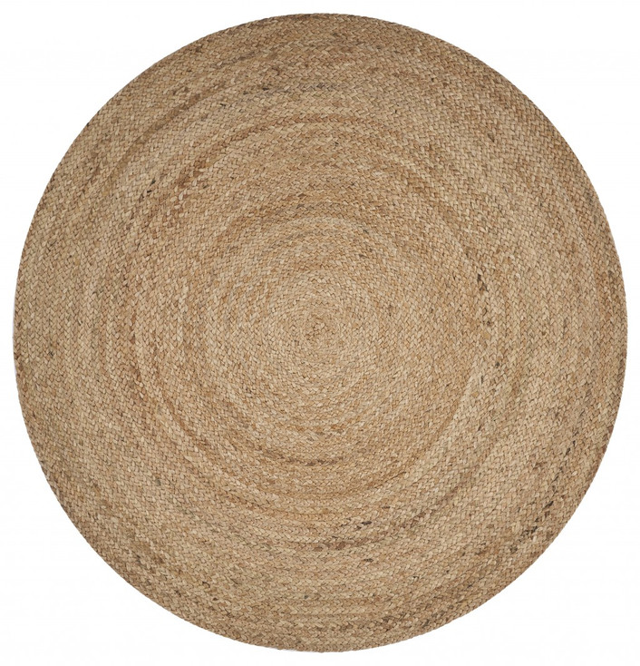 4' Classic Simple Natural Jute Area Rug