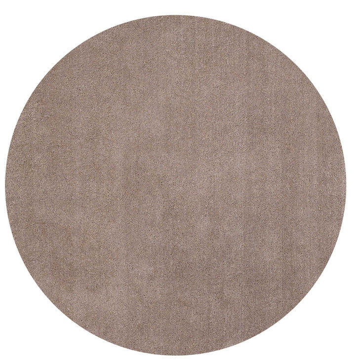 6' Round Beige Plain Indoor Area Rug