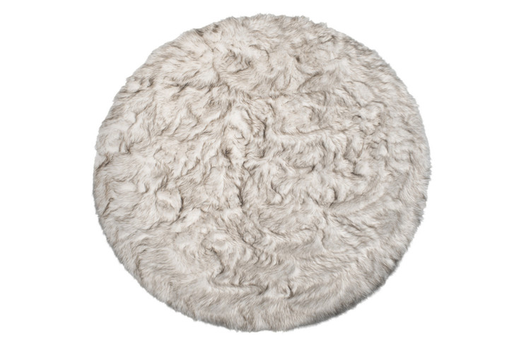 6' x 6' Ombre Chocolate Round Faux Fur Washable Non Skid Area Rug