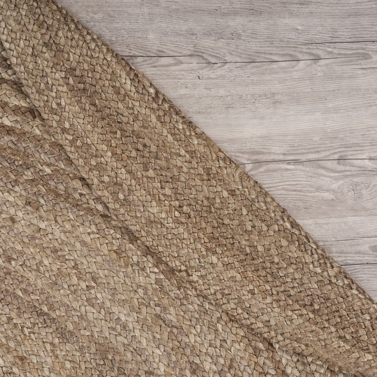 6' Gray Toned Natural Jute Area Rug