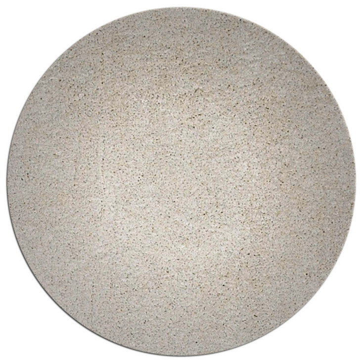 8' Round Polyester Ivory Area Rug