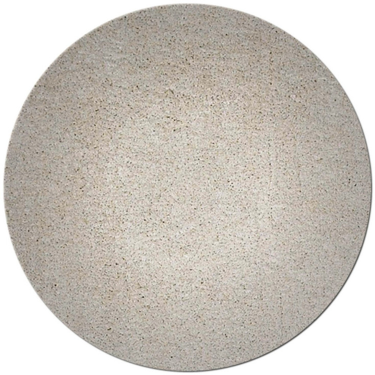 8' Round Polyester Ivory Area Rug