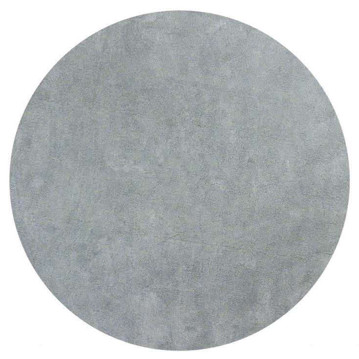 8' Round Polyester Blue Heather Area Rug
