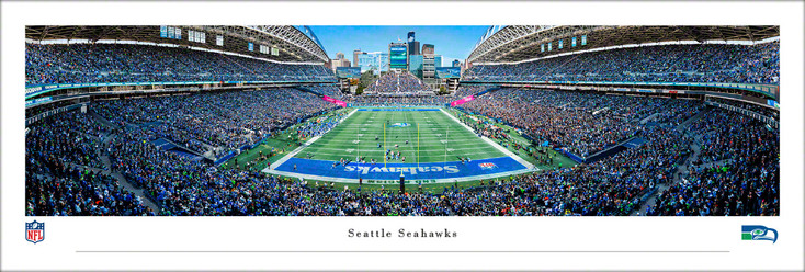 Seattle Seahawks Football End Zone View Panoramic Art Print