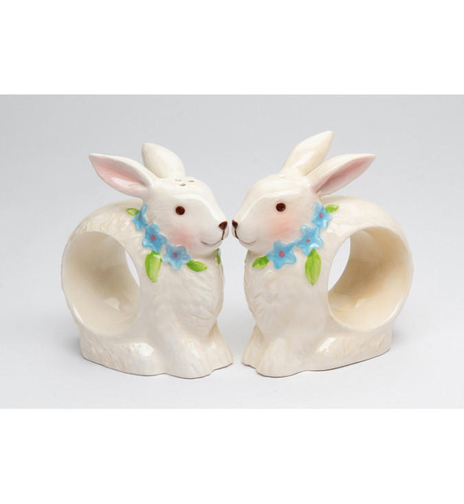 Bunny Porcelain Napkin Rings, Set of 2