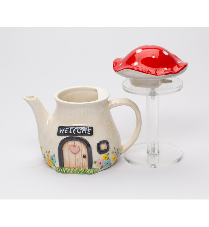 Mushroom Porcelain Teapot