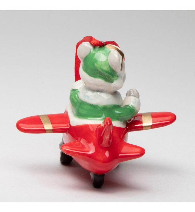 Mouse Airplane Christmas Tree Ornaments, Set of 2