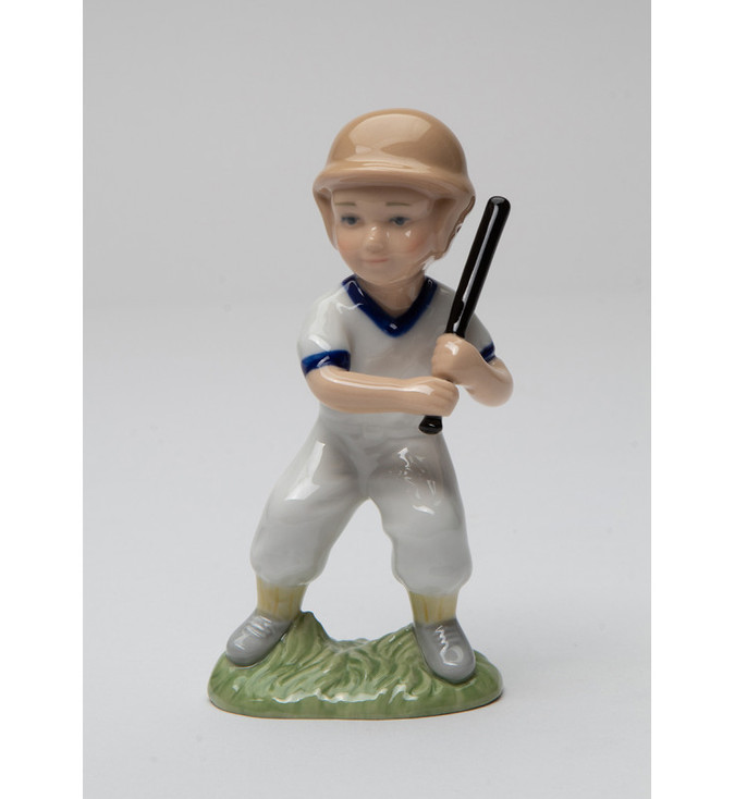 Baseball Boy Porcelain Figurine Sculpture