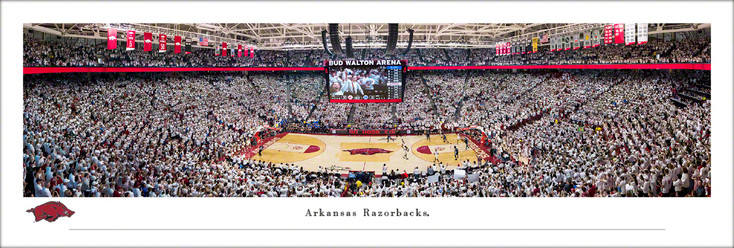 Arkansas Razorback Basketball Panoramic Art Print