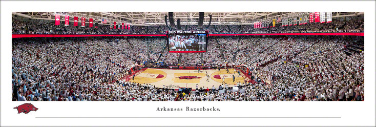 Arkansas Razorback Basketball Panoramic Art Print
