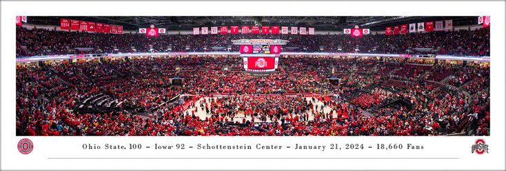 Ohio State Buckeyes Women's Basketball Panoramic Art Print