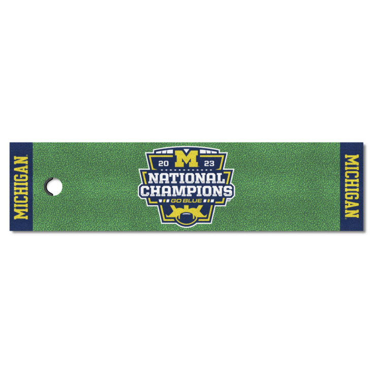 18" x 72" Michigan Wolverines 2023 National Champions Putting Green Runner Mat