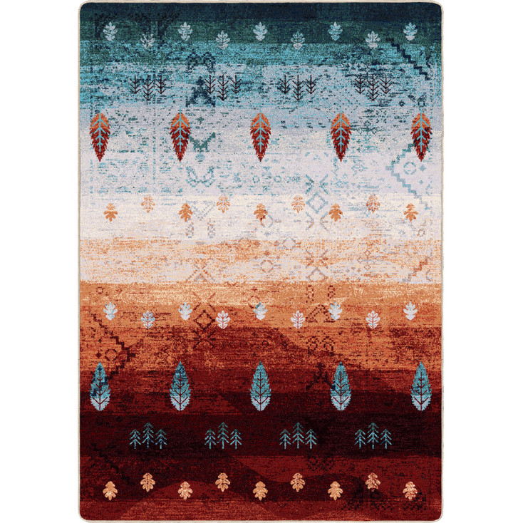 5' x 8' Brushfire Autumnscape Rectangle Nylon Area Rug