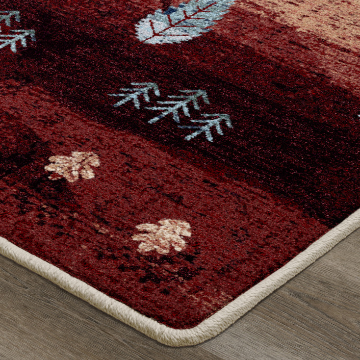 8' x 11' Brushfire Autumnscape Rectangle Nylon Area Rug