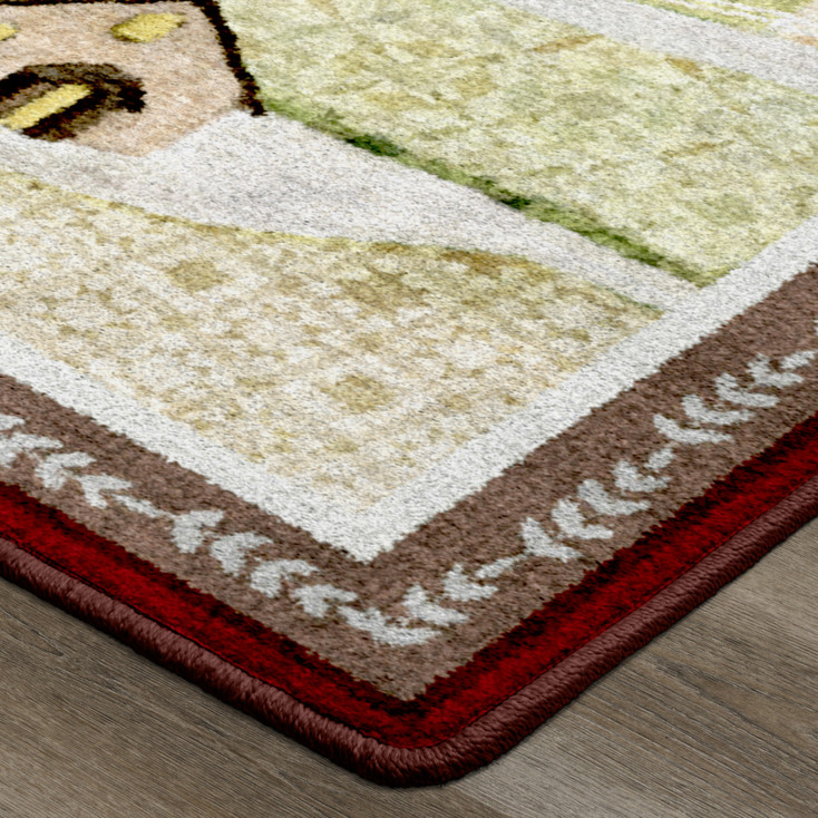 2' x 8' Summer Fields Quilt Rectangle Runner Nylon Area Rug