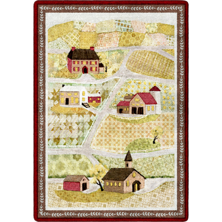 3' x 4' Summer Fields Quilt Rectangle Scatter Nylon Area Rug