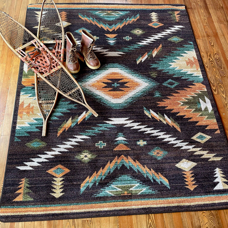 5' x 8' Interlaced Horizon Gem Rectangle Nylon Area Rug