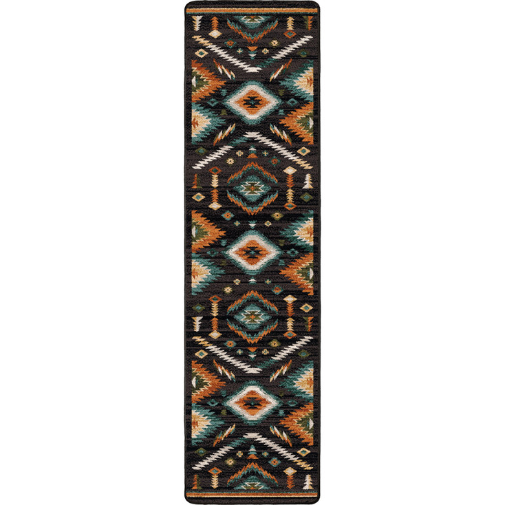 2' x 8' Interlaced Horizon Gem Rectangle Runner Nylon Area Rug