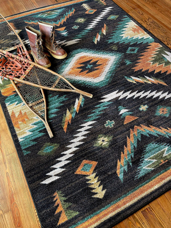 3' x 4' Interlaced Horizon Gem Rectangle Scatter Nylon Area Rug