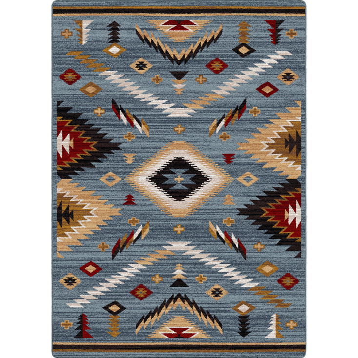 8' x 11' Interlaced Horizon Gray Stone Rectangle Nylon Area Rug