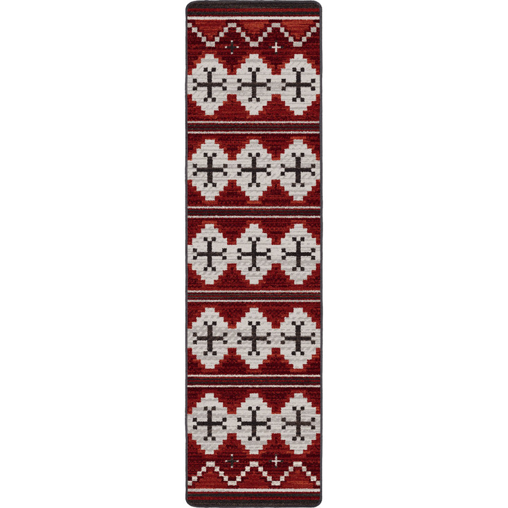 2' x 8' Pathways Red Rectangle Runner Nylon Area Rug