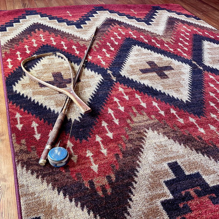 5' x 8' Seeker Fire Brick Rectangle Nylon Area Rug