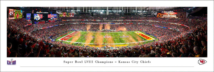 Kansas City Chiefs 2024 Super Bowl Champions Panoramic Art Print