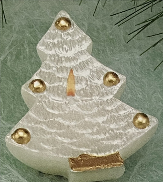 White Pearlized Christmas Tree Candle Floats Floating Candles, Set of 12