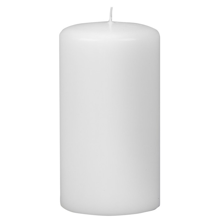 6" White Pillar Candles, Set of 4