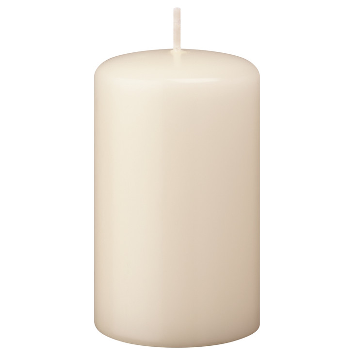 4" Ivory Pillar Candles, Set of 8