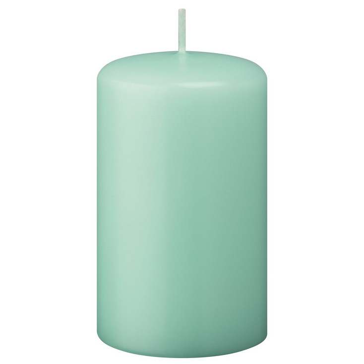 6"H Turquoise Blue Pillar Candles, Set of 4