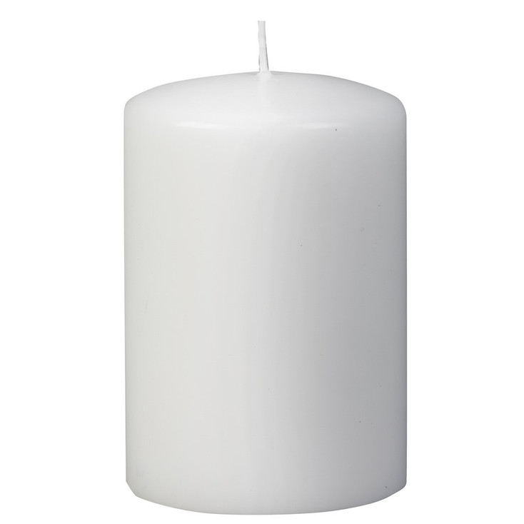 6"H White Pillar Candles, Set of 4