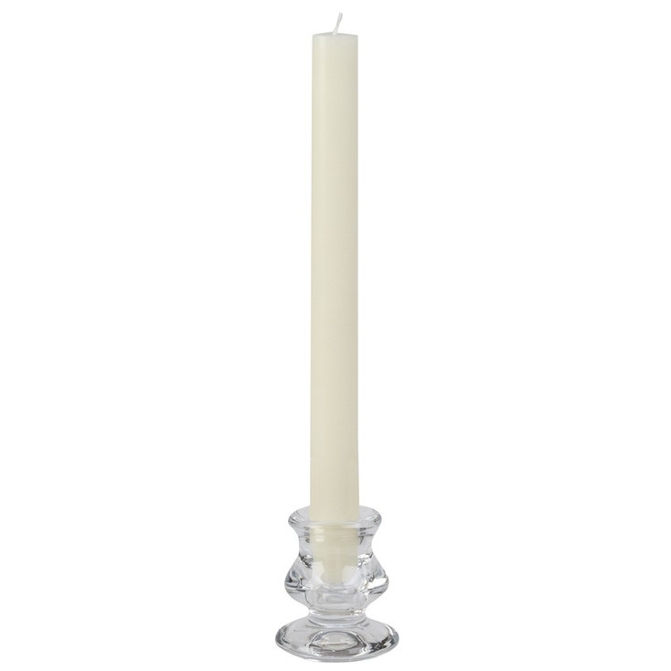 10" Ivory Cream Taper Candles, Set of 12