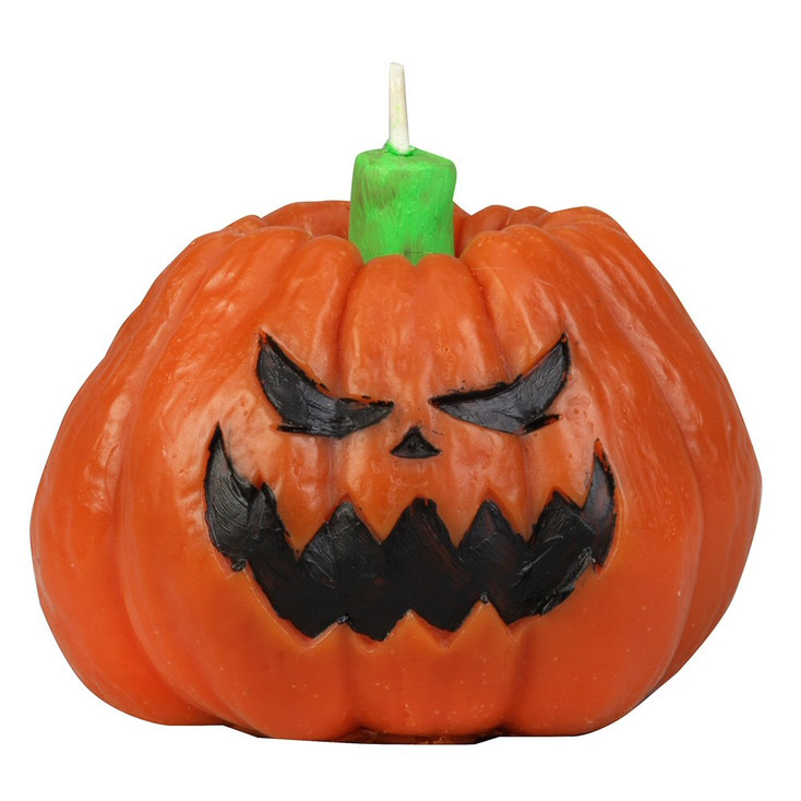 Scary Jack O Lantern Pumpkin Candles, Set of 6