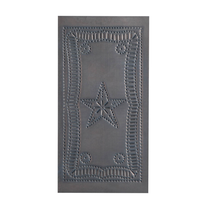 Small Vertical Federal Cabinet Panel in Blackened Tin