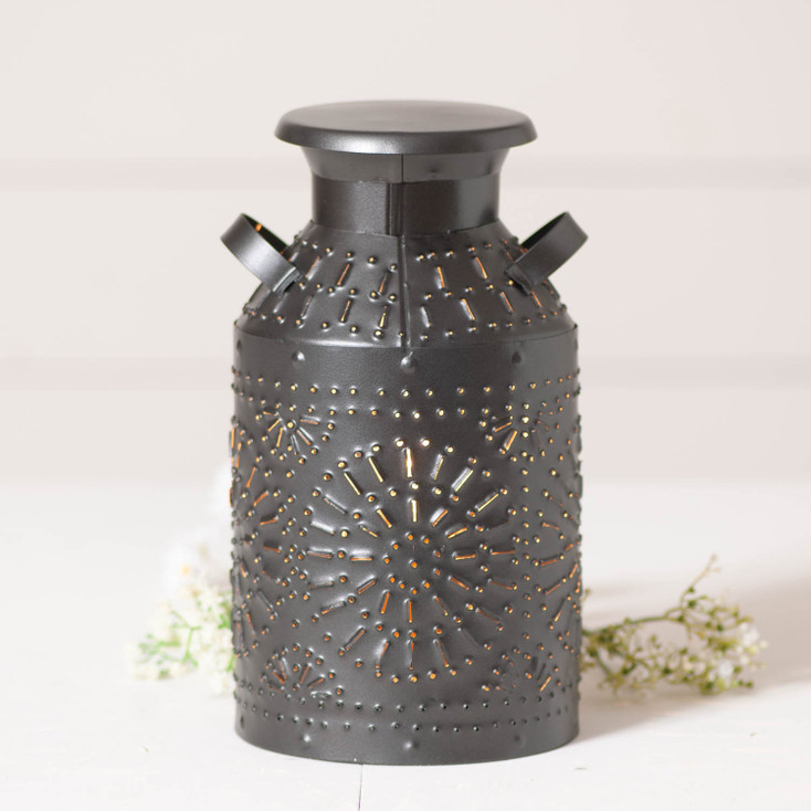 Milk Can Accent Light in Smokey Black