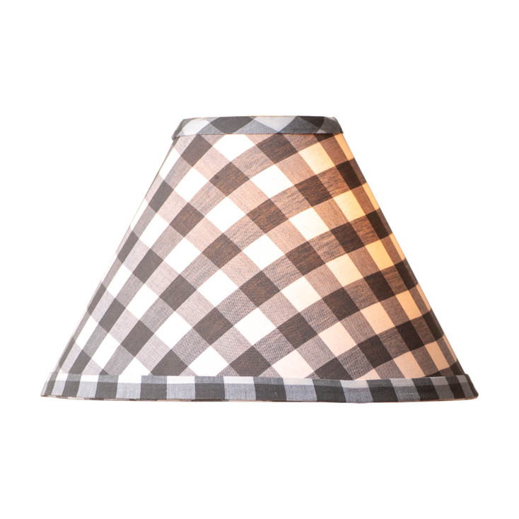 15-Inch Gray Check Lamp Shade