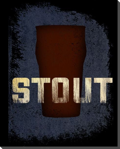 Stout Beer Wrapped Canvas Giclee Print Wall Art