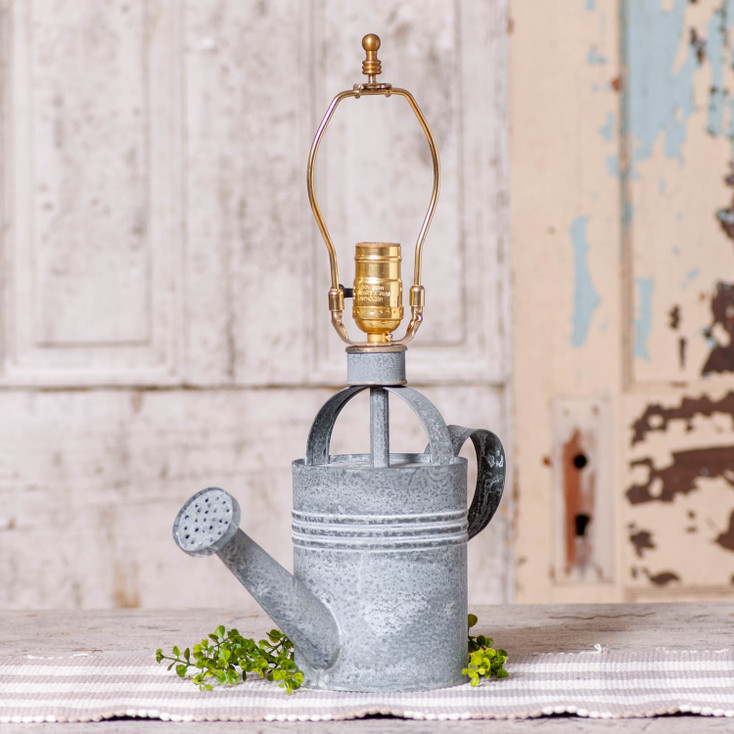 Watering Can Lamp Base in Weathered Zinc