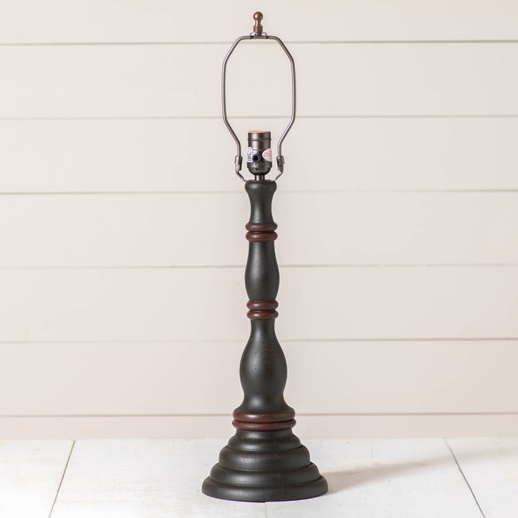 Davenport Wood Table Lamp Base in Rustic Black