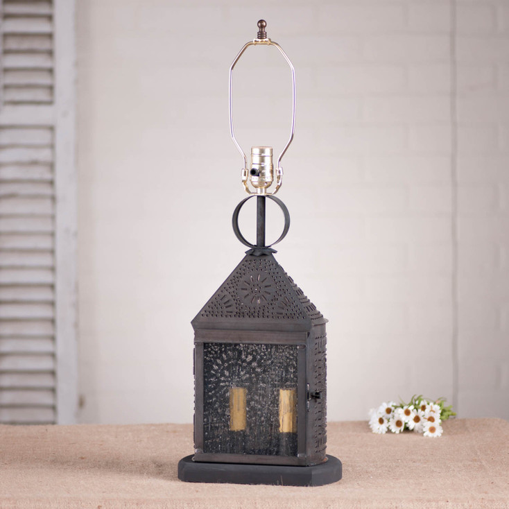 Harbor Lamp Base with Chisel in Kettle Black
