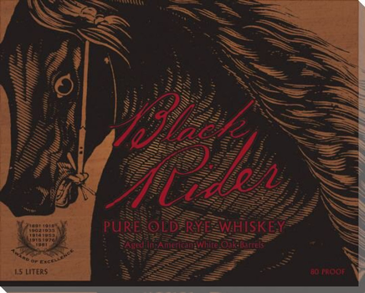 Black Rider Whiskey Wrapped Canvas Giclee Print Wall Art