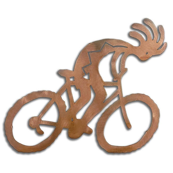 Kokopelli Trail Biker Rust Metal Wall Art