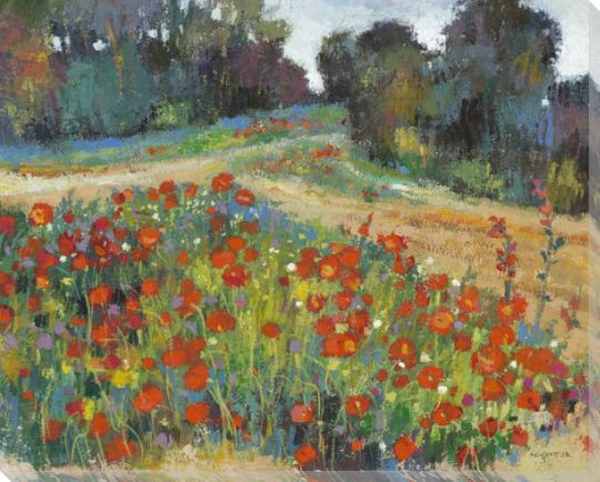 Poppy Hill Wrapped Canvas Giclee Print Wall Art
