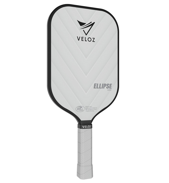 16mm Veloz Ellipse Series White Performance Pickleball Paddle