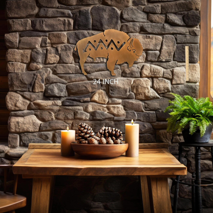 Bison/Buffalo Rust Metal Wall Art