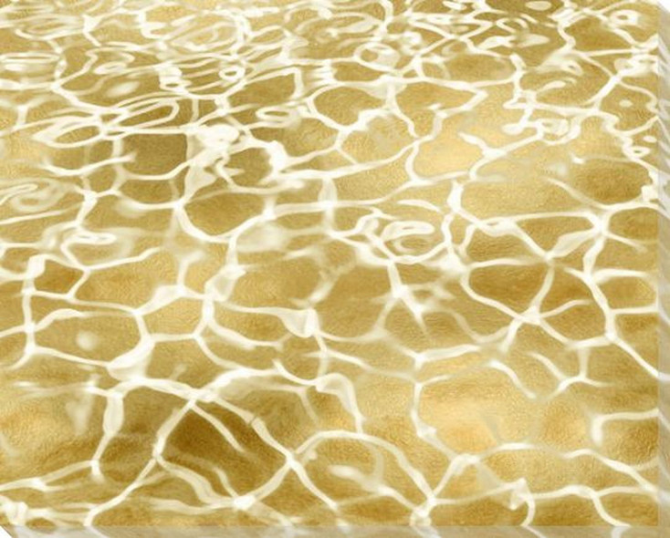 Golden Ripples IV Wrapped Canvas Giclee Art Print Wall Art