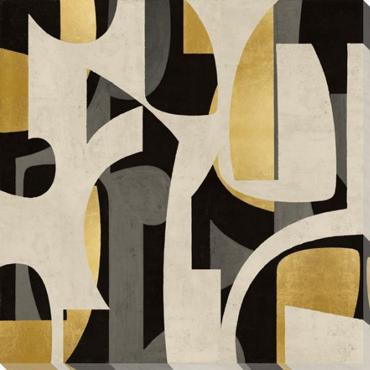 Mid Century Abstract Wrapped Canvas Giclee Art Print Wall Art
